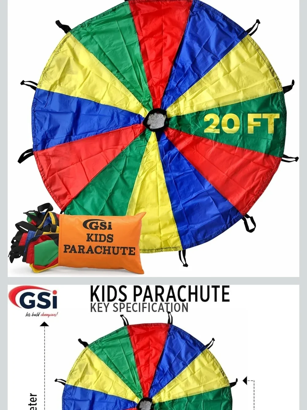 Kids Parachute - Multicolor Play Parachute
